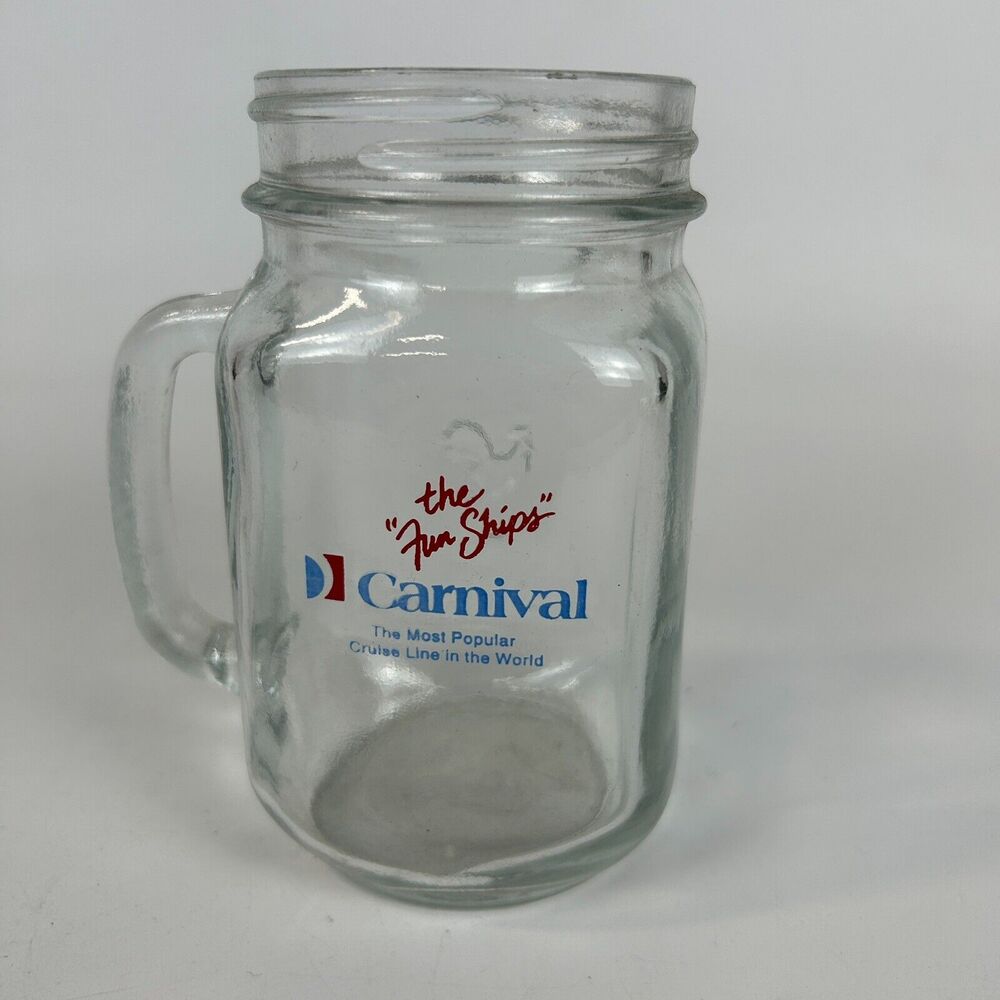 Carnival Cruise Line County Fair Drinking Jar Glass The Fun‎ Ships